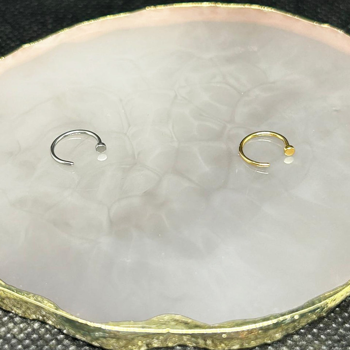 Salvatori Paris C Shape Nose Ring Hoops Ears and Nose Piercing Gold Filled