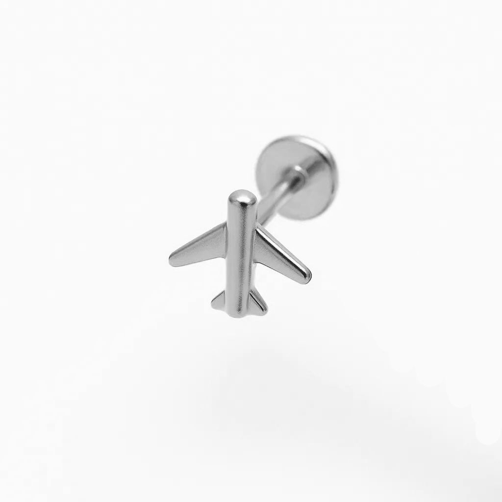 Salvatori Paris Tiny Plane Stud Titanium Piercing