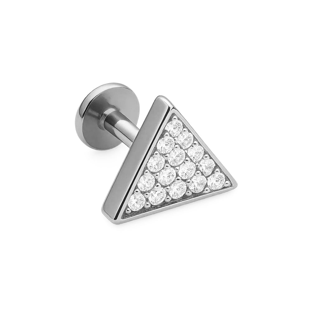 Salvatori Paris Crystal Triangle Stud Titanium Piercing