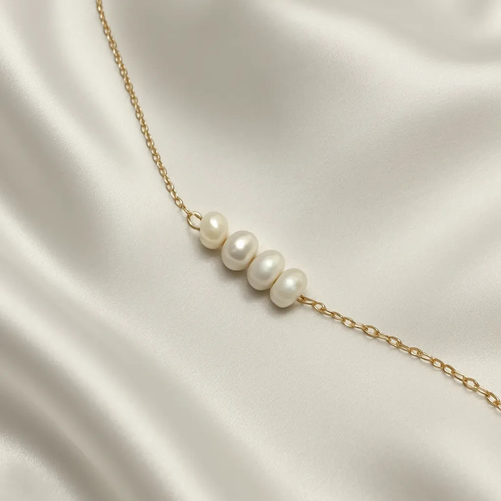 Salvatori Paris Pearl Bracelet on Gold Filled Chain