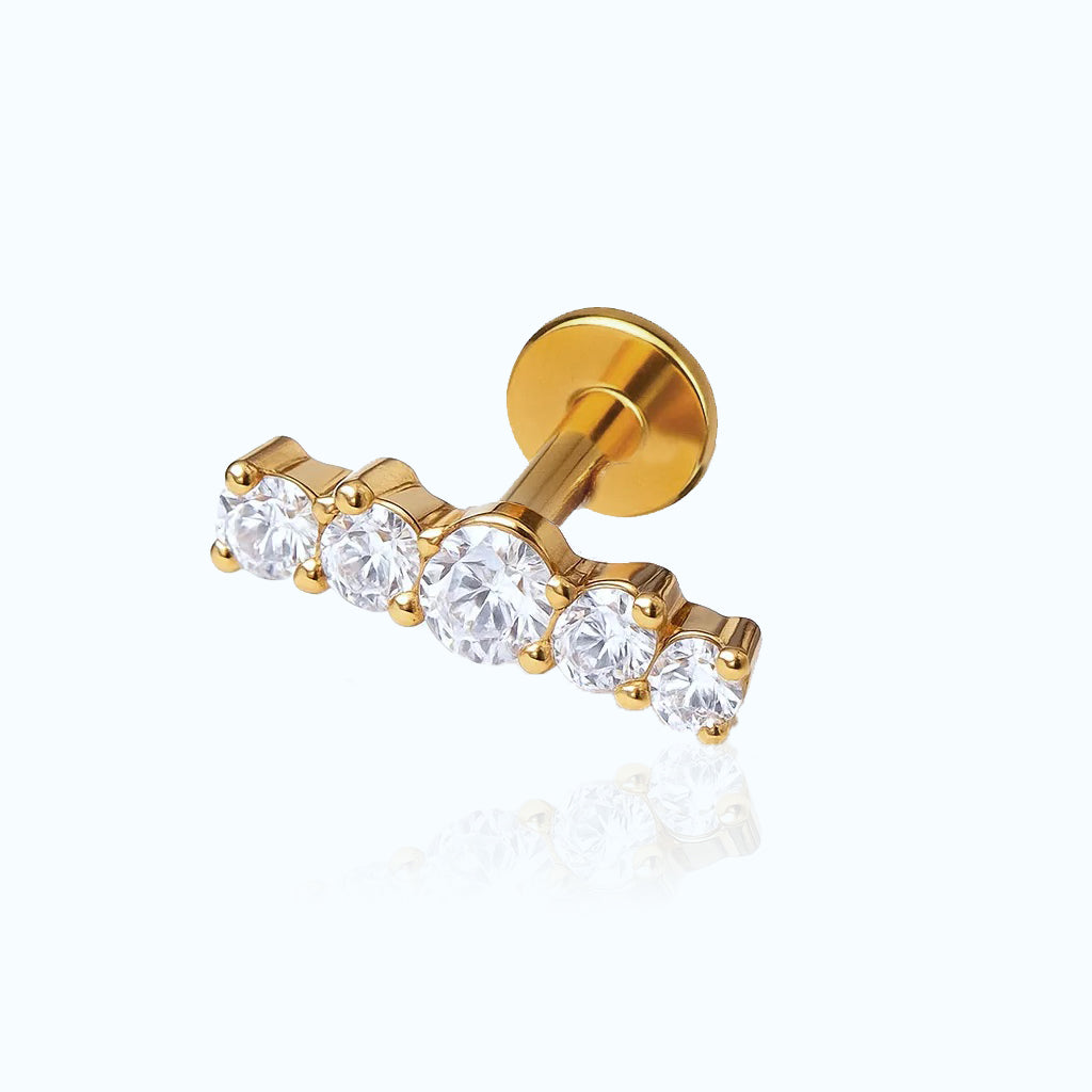 Salvatori Paris Mini Climber Crystal Titanium Helix Piercing
