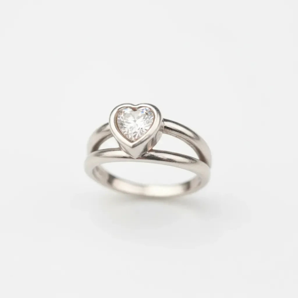 Salvatori Paris Crystal Heart Clicker Double Rook Piercing
