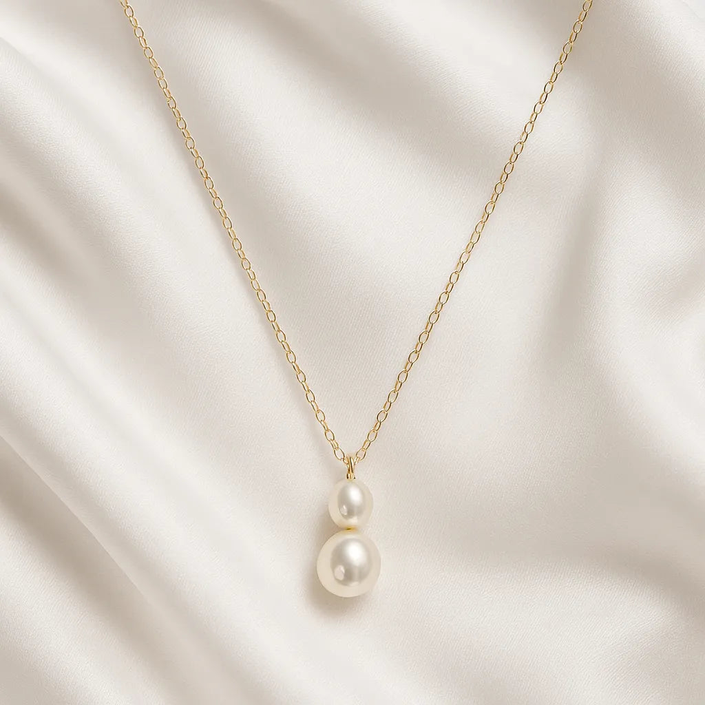 Salvatori Paris Beth Baroque Hook Earrings & Pearl Necklace Set