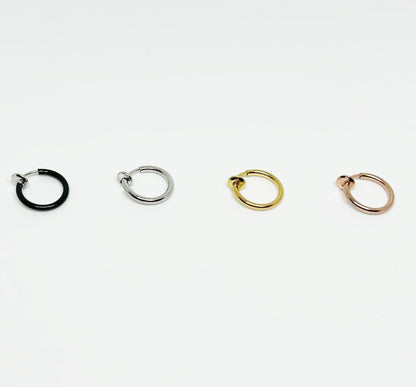 Salvatori Paris Gold Fake Nose Lip Earring Ring Hoop 20G Nose Hoop Rings