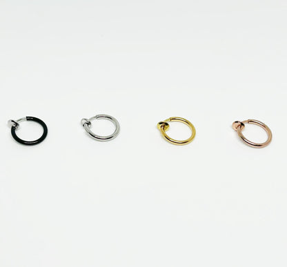 Salvatori Paris Rose Gold Fake Nose Lip Earring Ring Hoop 20G Nose Hoop Rings