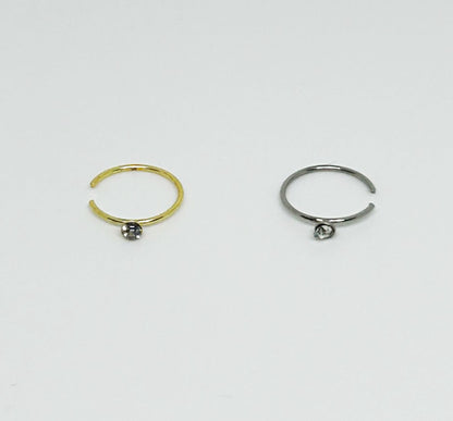 Salvatori Paris Crsytal Nose Ring Hoops Ears and Nose Piercing
