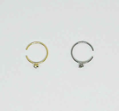 Salvatori Paris Crsytal Nose Ring Hoops Ears and Nose Piercing