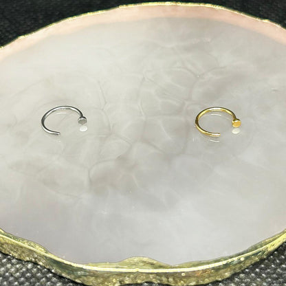 Salvatori Paris C Shape Nose Ring Hoops Ears and Nose Piercing Gold Filled
