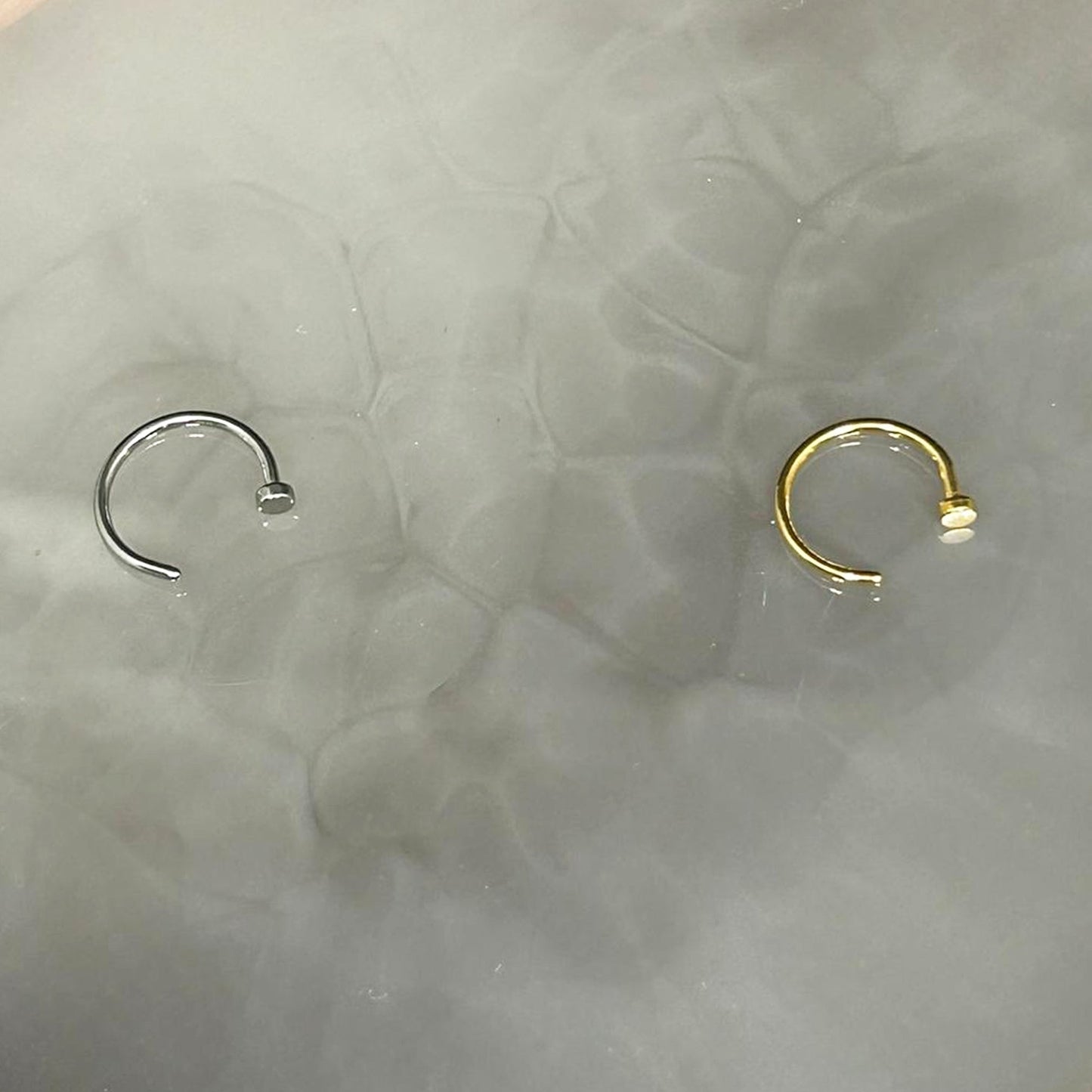 Salvatori Paris C Shape Nose Ring Hoops Ears and Nose Piercing Silver