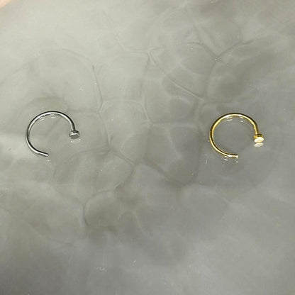 Salvatori Paris C Shape Nose Ring Hoops Ears and Nose Piercing Silver
