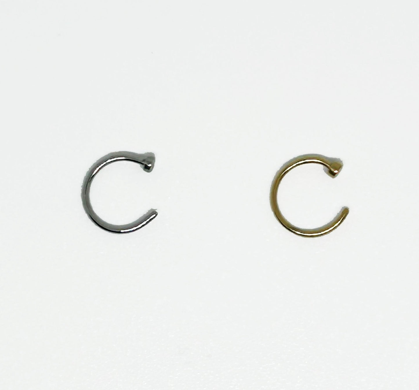 Salvatori Paris C Shape Nose Ring Hoops Ears and Nose Piercing Gold Filled