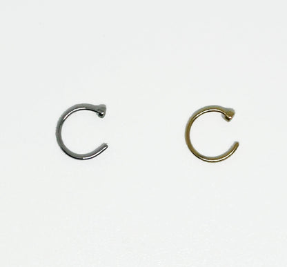 Salvatori Paris C Shape Nose Ring Hoops Ears and Nose Piercing Gold Filled