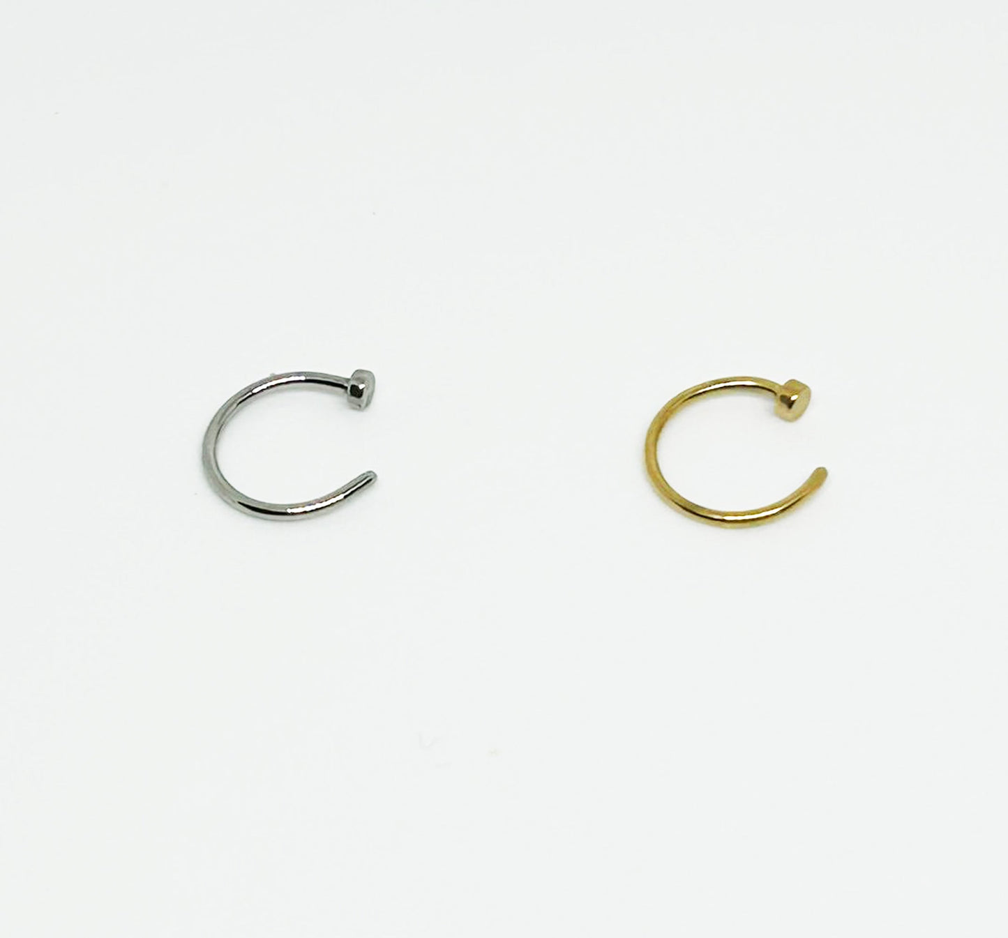Salvatori Paris C Shape Nose Ring Hoops Ears and Nose Piercing Gold Filled