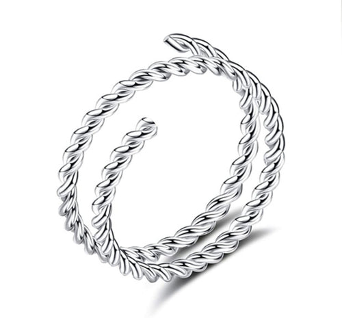 Salvatori Paris Twisted Spiral Double Hoop Nose Ring and Nose Piercing