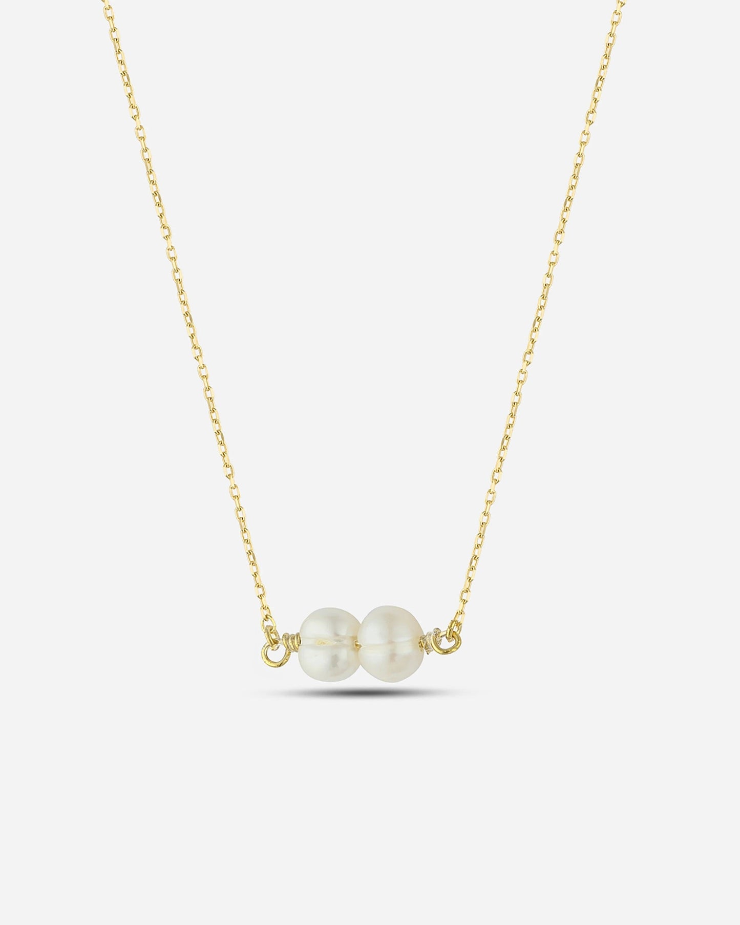Salvatori Paris Modern Gold Filled Double Baroque Pearl Necklace