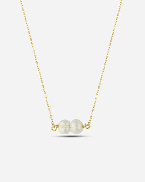 Salvatori Paris Modern Gold Filled Double Baroque Pearl Necklace