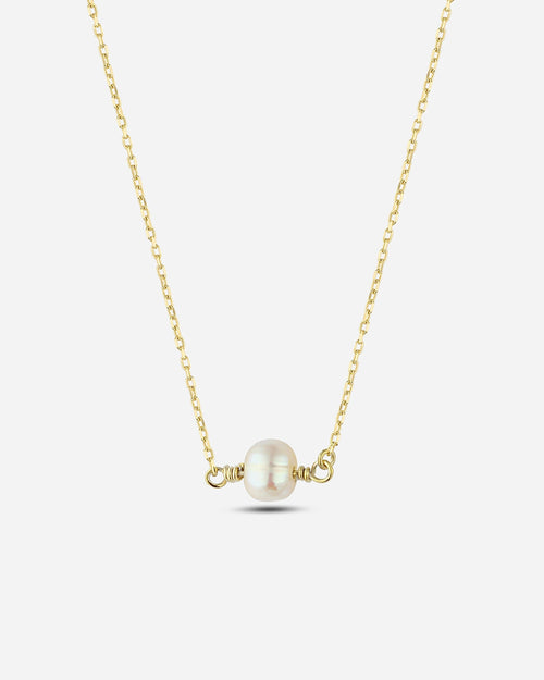 Salvatori Paris Modern Gold Filled Single Baroque Pearl Necklace