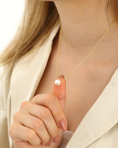 Salvatori Paris Classic Gold Filled Pearl Necklace Gold Filled