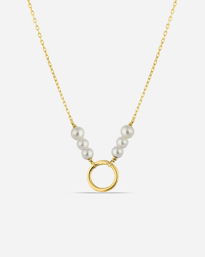 Salvatori Paris Modern Silver Fashion Pearl Necklace Gold Filled