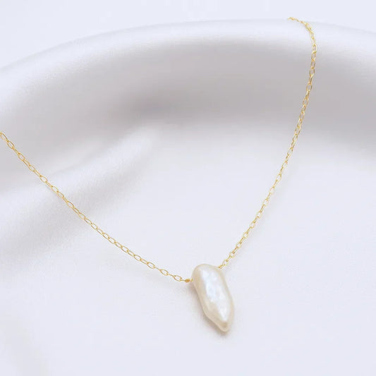 Salvatori Paris Perla Céleste Pendant Baroque Pearl Drop Necklace