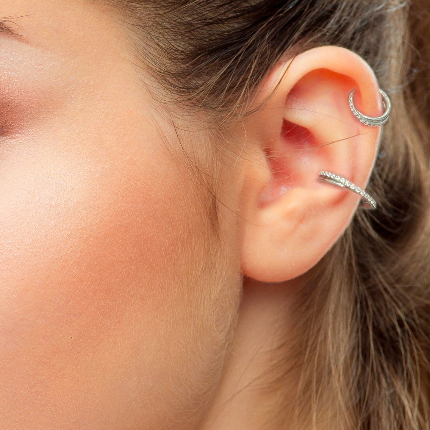 Salvatori Paris Crystal Twist Helix Piercing
