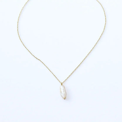 Salvatori Paris Perla Céleste Pendant Baroque Pearl Drop Necklace