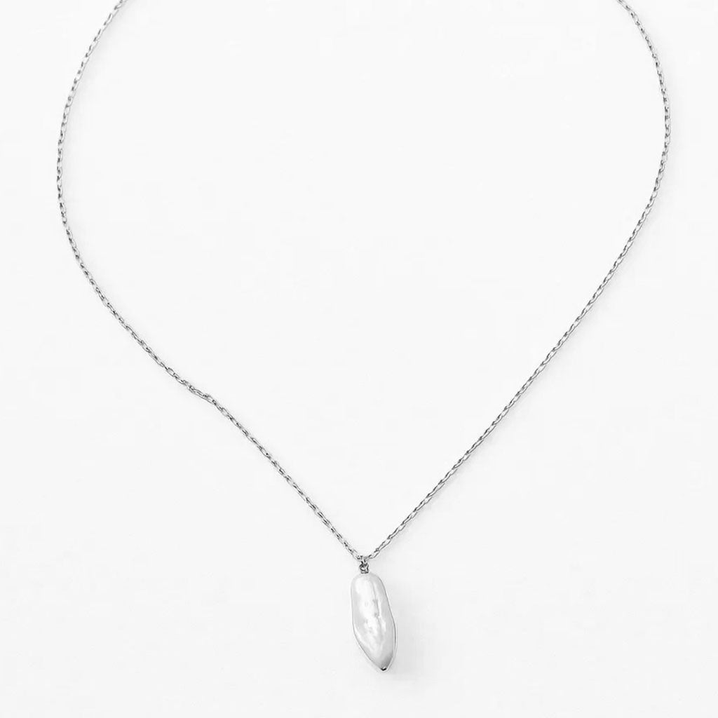 Salvatori Paris Perla Céleste Silver Pendant Baroque Pearl Drop Necklace