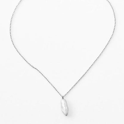 Salvatori Paris Perla Céleste Silver Pendant Baroque Pearl Drop Necklace