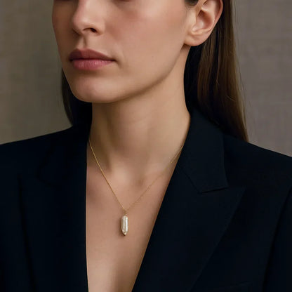 Salvatori Paris Perla Céleste Pendant Baroque Pearl Drop Necklace