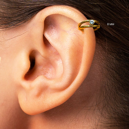 Salvatori Paris Gold 8mm Double Hoop Helix Piercing