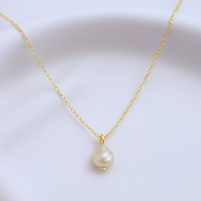 Salvatori Paris Fleur de Perle Single Baroque Pearl Pendant Necklace