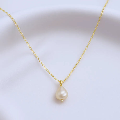 Salvatori Paris Fleur de Perle Single Baroque Pearl Pendant Necklace
