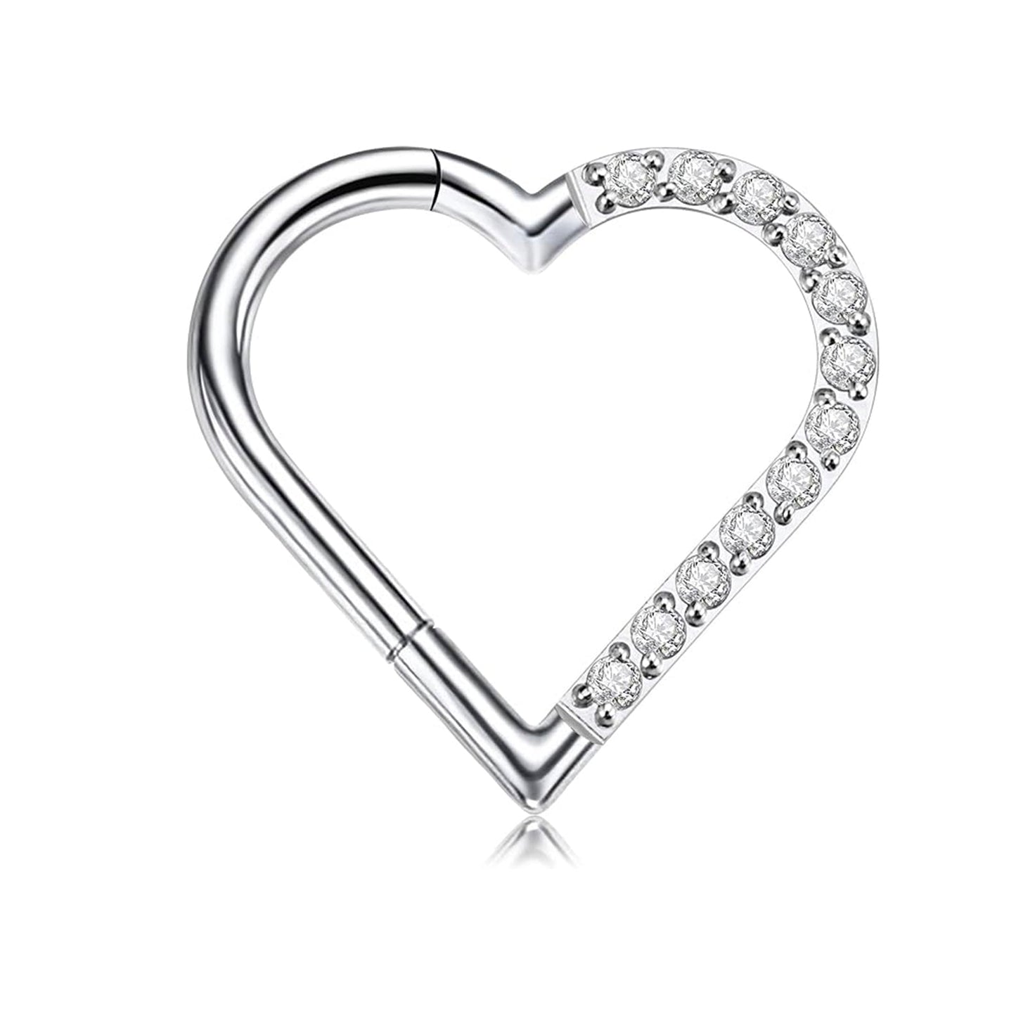 Salvatori Paris Crystal Heart Clicker Daith Piercing