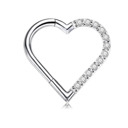 Salvatori Paris Crystal Heart Clicker Daith Piercing
