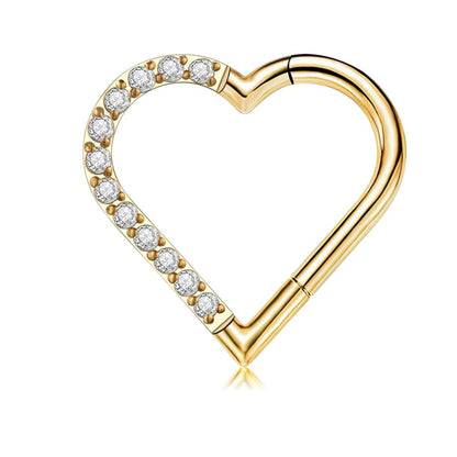 Salvatori Paris Crystal Heart Clicker Daith Piercing