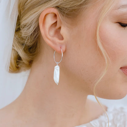 Salvatori Paris Perla Opaline Silver Pendant Pearl Drop Earring