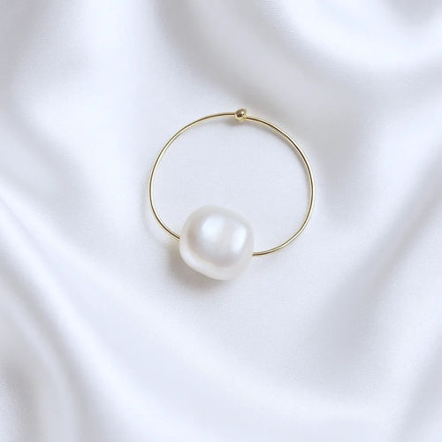 Salvatori Paris Perle Élégante Oval Pearl Earrings