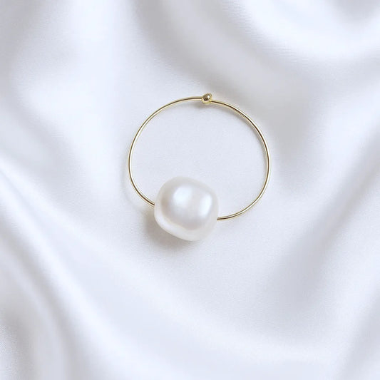Salvatori Paris Perle Élégante Oval Pearl Earrings