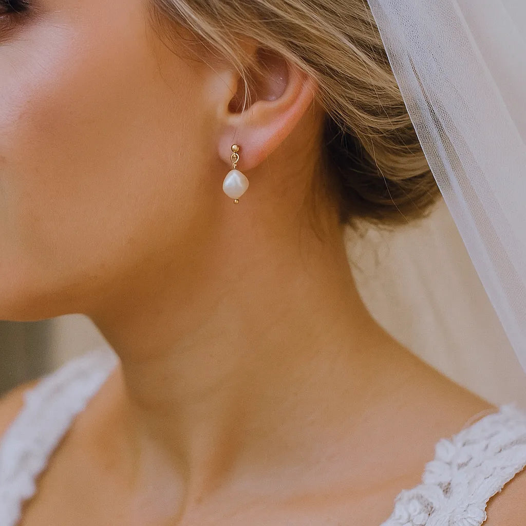 Salvatori Paris Vita Perlata Stud Drop Earrings