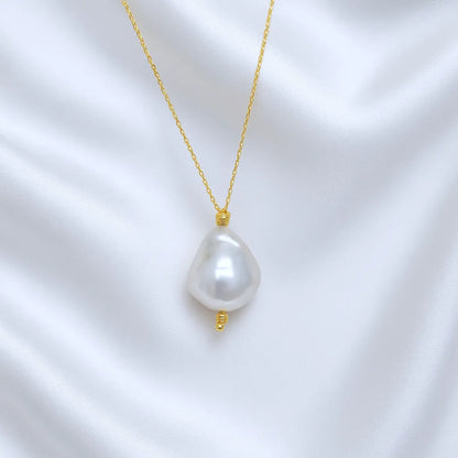 Salvatori Paris Lys Doré Single Large Baroque Pearl Necklace