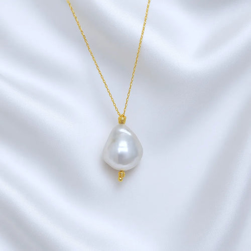 Salvatori Paris Lys Doré Single Large Baroque Pearl Necklace