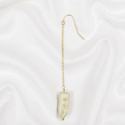 Salvatori Paris Perla Céleste Long Chain Pearl Drop Earrings
