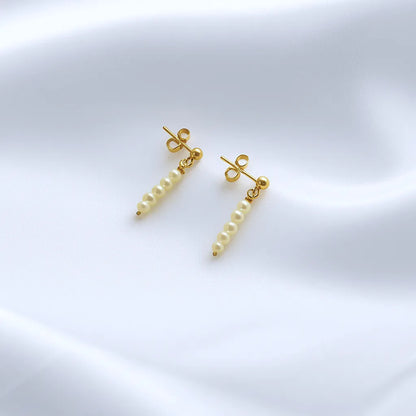 Salvatori Paris Lys Doré Stud Drop Earrings