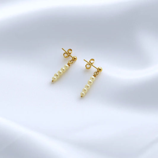 Salvatori Paris Lys Doré Stud Drop Earrings