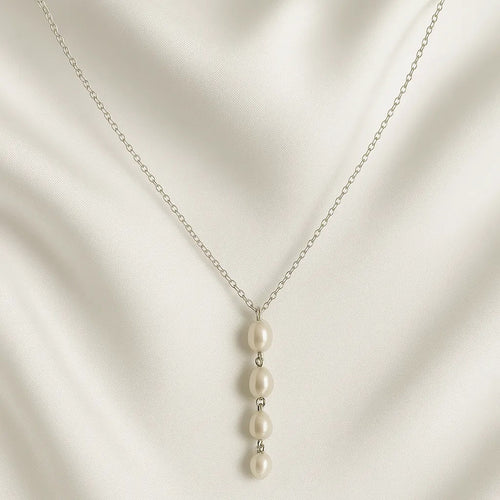 Salvatori Paris Solea Alba Silver Four Pearl Necklace