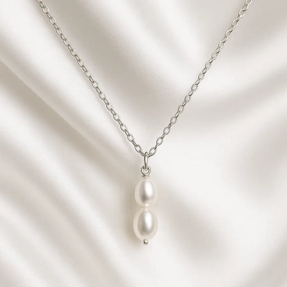 Salvatori Paris Fleur Céleste Silver Double Baroque Pearl Necklace