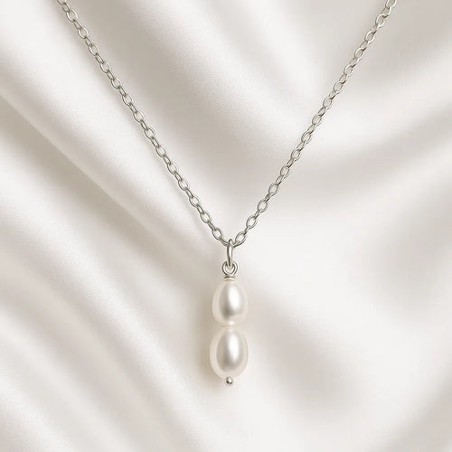 Salvatori Paris Fleur Céleste Silver Double Baroque Pearl Necklace
