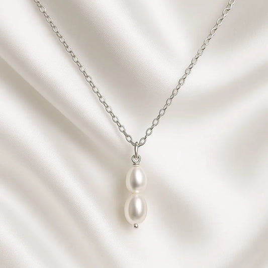 Salvatori Paris Fleur Céleste Silver Double Baroque Pearl Necklace