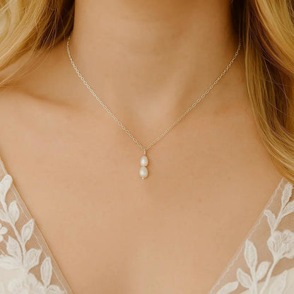 Salvatori Paris Fleur Céleste Silver Double Baroque Pearl Necklace
