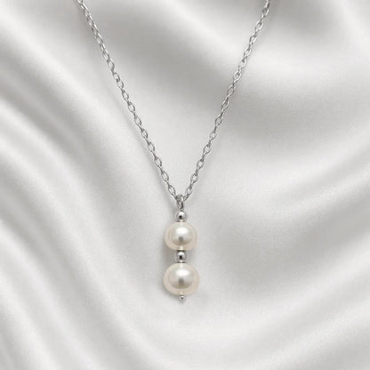 Salvatori Paris Fleur Céleste Silver Pearl Necklace